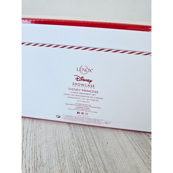 Lenox Disney princess 3-piece ornament set porcelain new Xmas tree - Picture 6 of 7